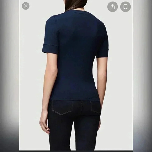 FRAME
Women's Blue Extended Cuff Tee “Los Angeles” - Picture 6 of 6